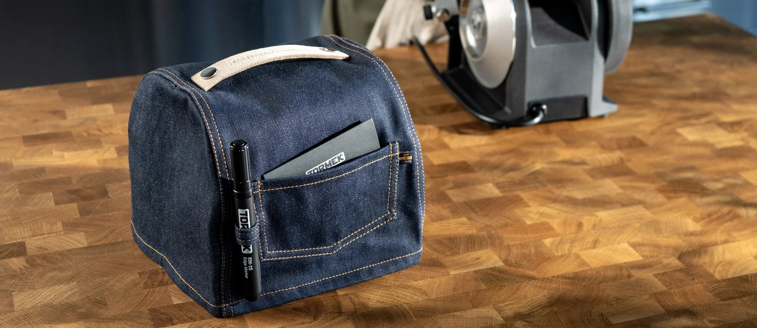 Jeansverket x Tormek - Denim Cover for Tormek T-1