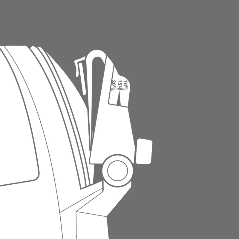 Animated illustration of how to set an edge angle with the patented knife guide.