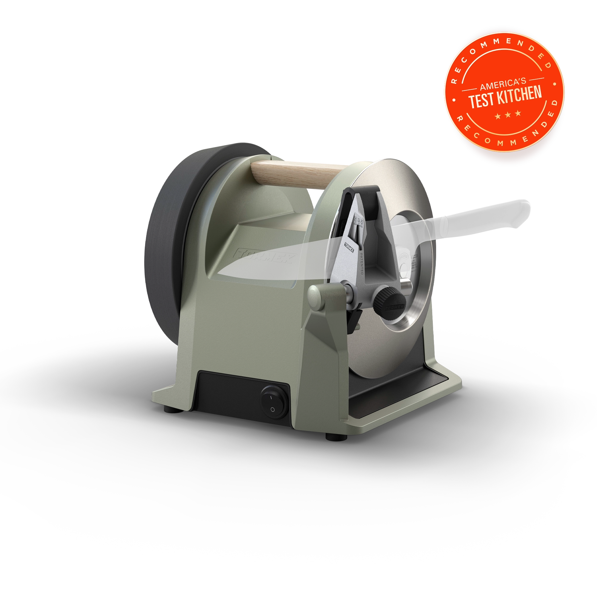 Tormek T-1 Kitchen Knife Sharpener for Home Chefs in Ash Green 
