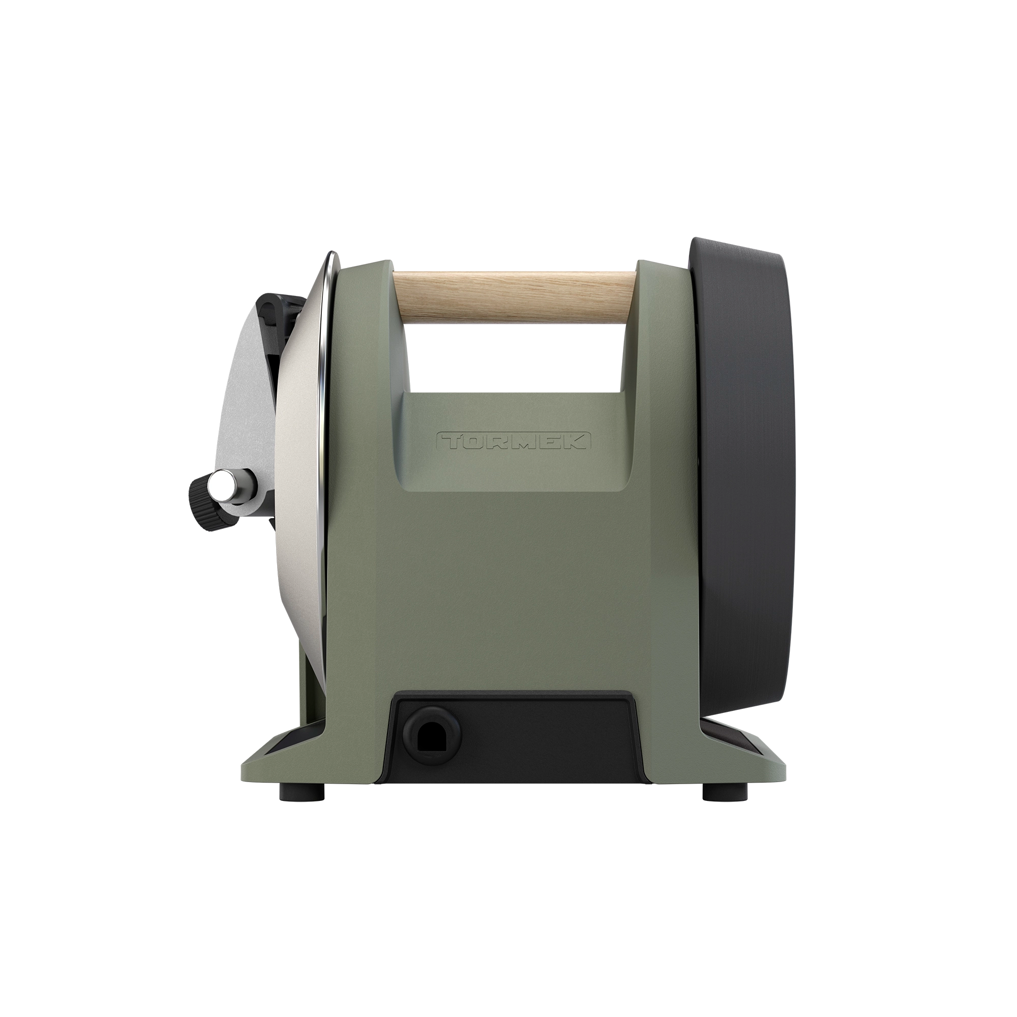 Tormek T-1 Kitchen Knife Sharpener in Ash Green from back. 