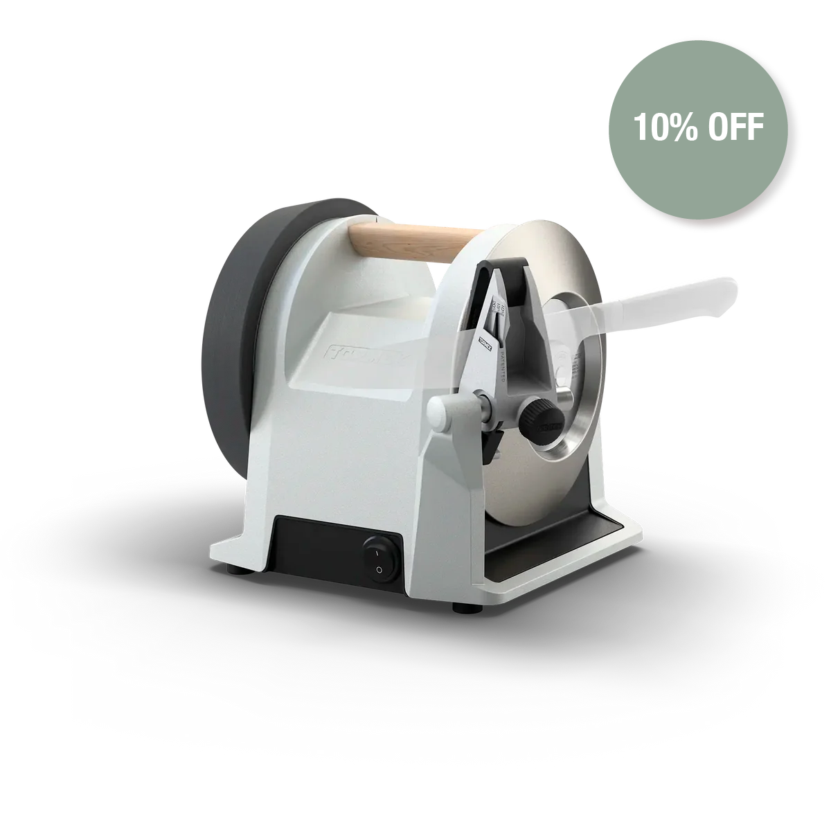 10% off the Tormek T-1 Kitchen Knife Sharpener in Zinc Gray for a limited time 